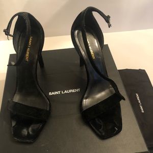 Saint Laurent Velvet Sandals